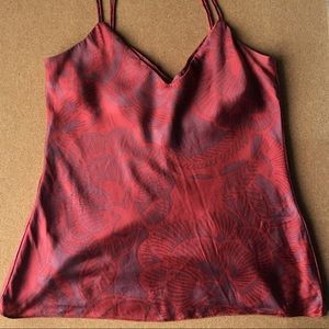 CUSTOM DESIGNED Flower Tank/Camisole Red & Plum
